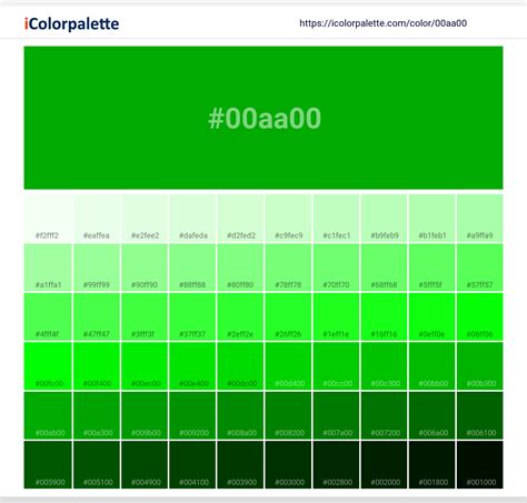 Phosphor Green Color | 00aa00 information | Hsl | Rgb | Pantone