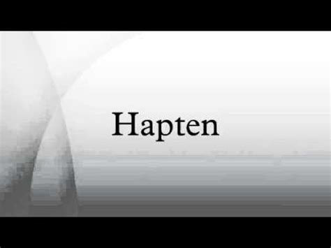 Hapten - YouTube