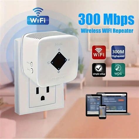 300Mbps Mini Wi-Fi Repeater Wireless Wifi Extender Amplifier Dual Band ...