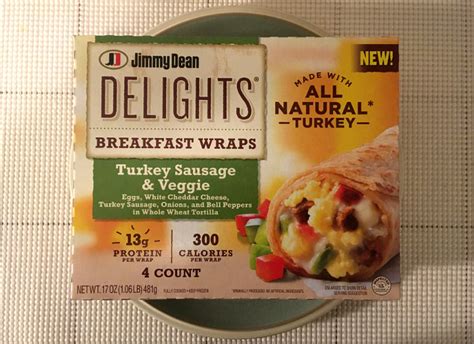 Jimmy Dean Delights Turkey Sausage & Veggie Breakfast Wraps Review ...