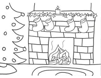 Christmas Fireplace Drawing at PaintingValley.com | Explore collection of Christmas Fireplace ...