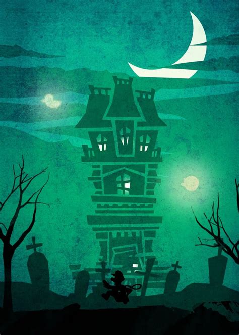 'Luigi mansion' Poster by anm diz | Displate Luigi's Mansion Art, Luigi's Haunted Mansion, Luigi ...