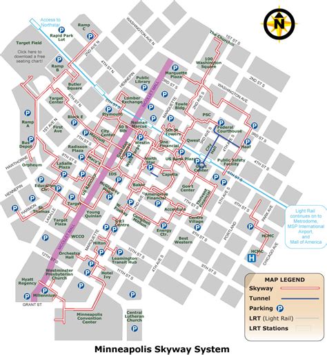 The 11 miles of skyways in Minneapolis. You can travel almost all of ...