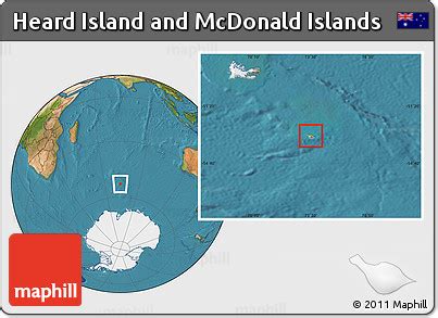 Free Physical Location Map of Heard Island and McDonald Islands ...