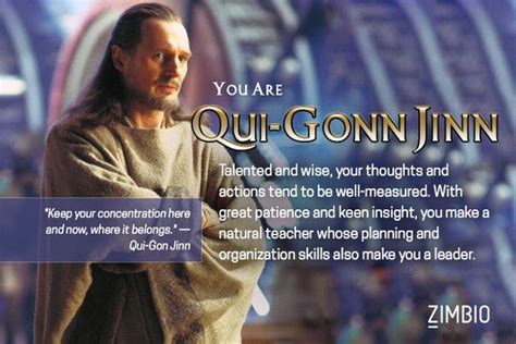 Qui-Gonn Jin | Star wars quotes, Star wars quizzes, Star wars humor