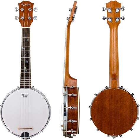 Kmise Banjo Ukulele 4 String Concert Banjo Sapele Aquila String ...