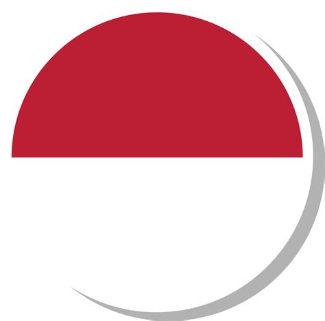 Indonesia flag circle shape, flag icon. 16707559 PNG