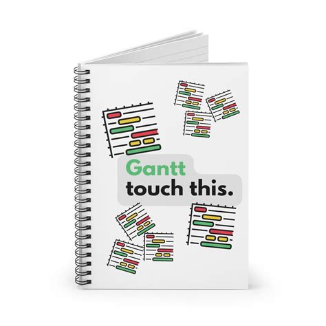 Funny Gantt Chart Notebook, Desk Accessories, Funny Project Manager Gift, Project Plan, Coworker ...