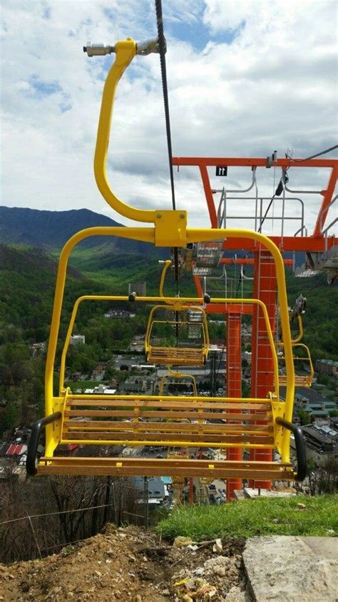 The Gatlinburg Sky Lift takes visitors up 1,800 feet to the top of Crockett Mountains, giving ...