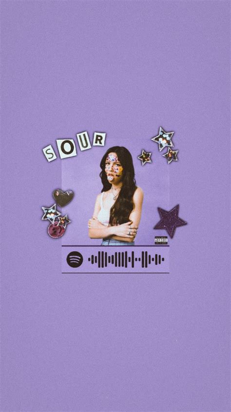 Wallpaper Olivia Rodrigo | Sour | Purple Aesthetic| good 4 u | Spotify | Purple aesthetic ...