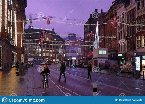 Amsterdam Christmas Decorations Editorial Stock Image - Image of netherlands, morning: 199463634