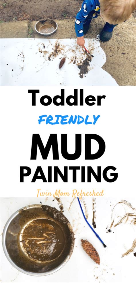 Toddler Art Mud Painting Activity - Twin Mom Refreshed