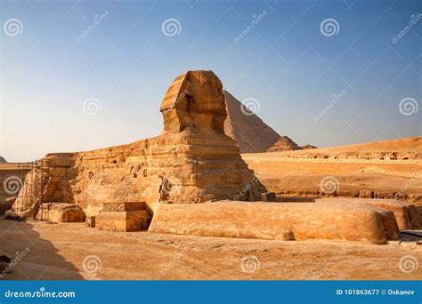 Restoration of the Great Sphinx of Giza Stock Image - Image of ...