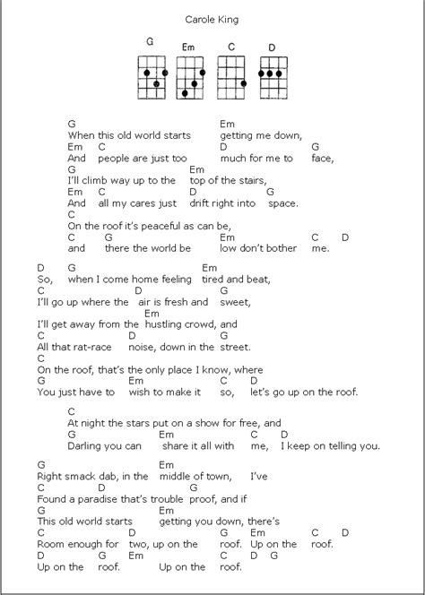 Top Of The World Lyrics And Chords | Guitar Chords Chart