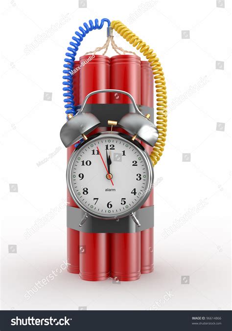 Countdown Time Bomb Alarm Clock Detonator Stock Illustration 96614866 ...