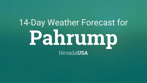 Pahrump, Nevada, USA 14 day weather forecast