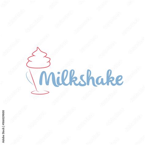 Milkshake Logo Vector Art Stock Vector | Adobe Stock