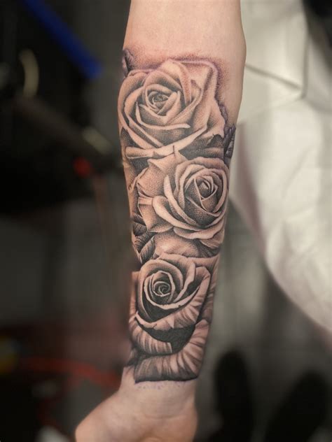 Rose Tattoo Sleeve, Sleeve Tattoos, Realistic Rose Tattoo, Tattoo ...