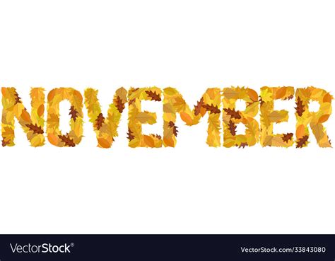 November Royalty Free Vector Image - VectorStock