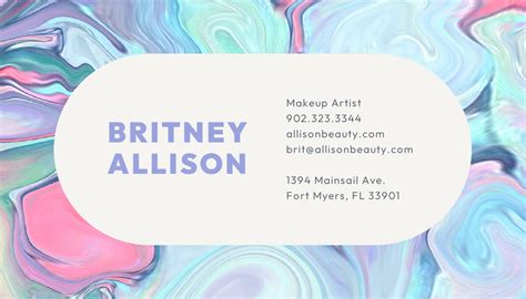 Business Card Makeup Artist 08 customizable business card template | Shutterstock