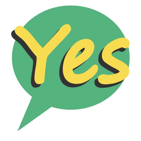 Yes Stickers - Free communications Stickers