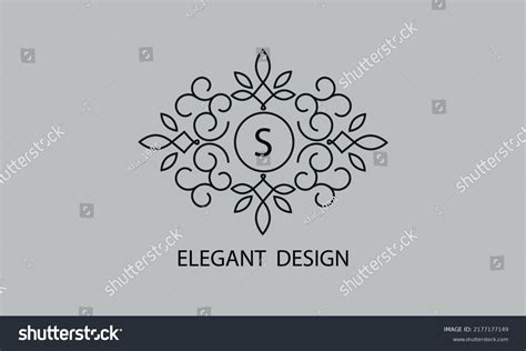 Stylish Elegant Letter S Monogram Template Stock Vector (Royalty Free ...