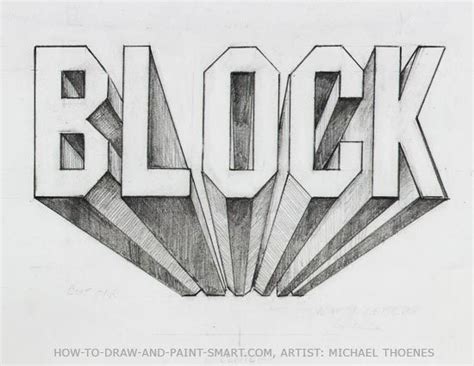 Draw 3D Block Letters | 3d block letters, Block lettering, Lettering