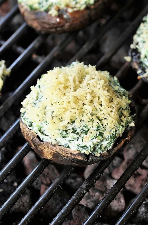 Grilled Spinach Dip-Stuffed Portabella Mushroom Caps | The Kitchen is ...