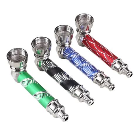 2017 Elegant Stainless Steel Smoking Weed Pipes Pipa Weed Tobacco Filter Smoking Metal Pipes ...