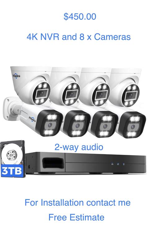 surveillance Cameras NVR 4K 2way Audio for Sale in Bakersfield, CA ...