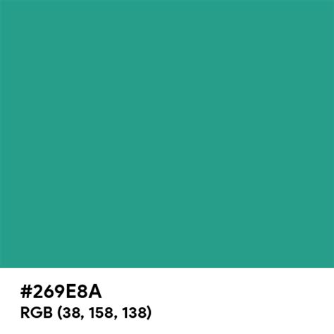 #269E8A color name is Jungle Green