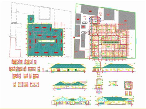 Plano de hospital en AutoCAD | Descargar CAD gratis (1.95 MB) | Bibliocad