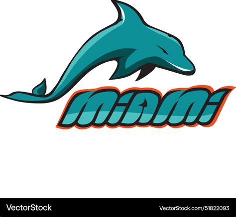 Miami dolphins logo Royalty Free Vector Image - VectorStock