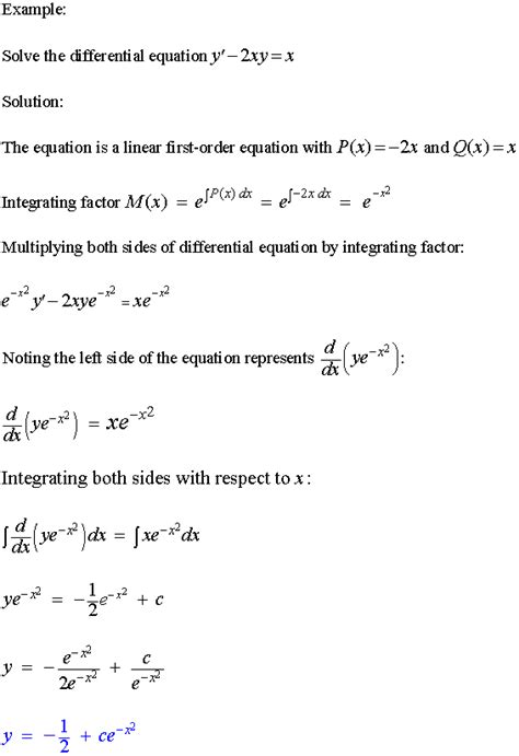 Linear First-Order Differential Equations