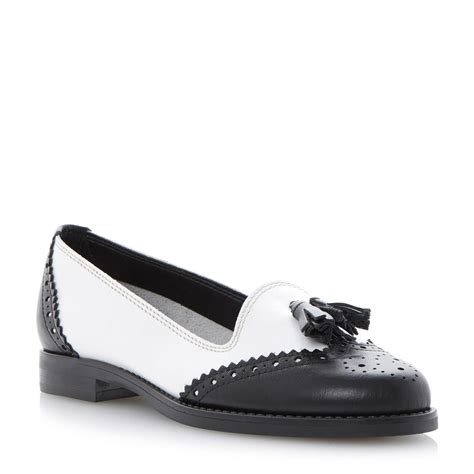 DUNE LADIES LAZARUS - Tasselled Leather Loafer black | Dune Shoes ...