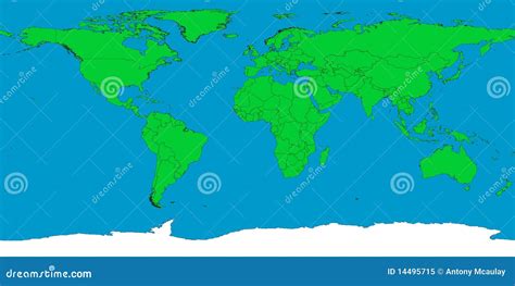 World map with borders stock illustration. Illustration of blue - 14495715