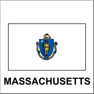 Clip Art: Flags: Massachusetts Color I abcteach.com