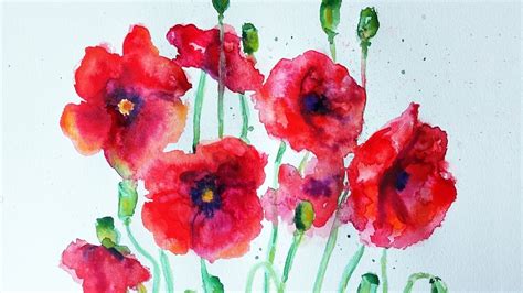 Watercolour Paint Night - Red Poppies | Fresh Paint Studio