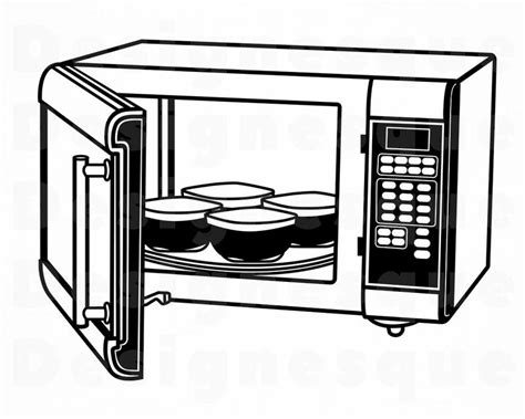 Microwave clipart black and white, Microwave black and white ...