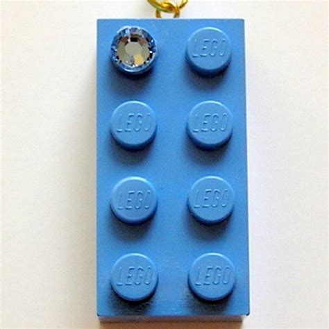 Light Blue LEGO® Brick 2x4 With a Blue SWAROVSKI® Crystal on a - Etsy | Lego, Lego brick ...