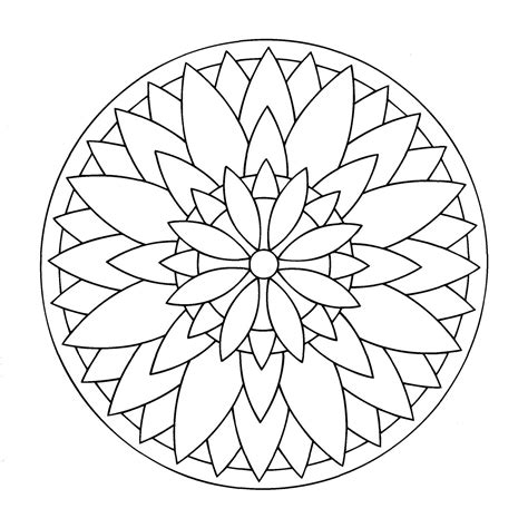 Mandalas for Kids #124210 (Mandalas) – Free Printable Coloring Pages