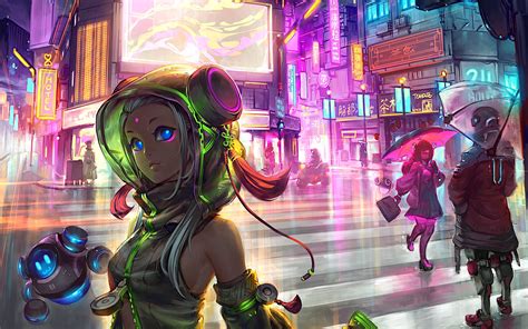 1920x1200 Anime Cyberpunk Scifi City 1080P Resolution HD 4k Wallpapers ...