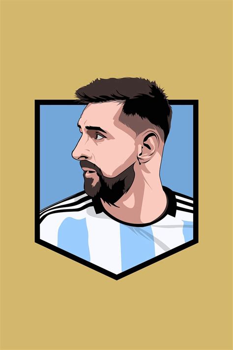 Lionel Messi GOAT⚽🙌 vector illustration Football Paintings, Football ...