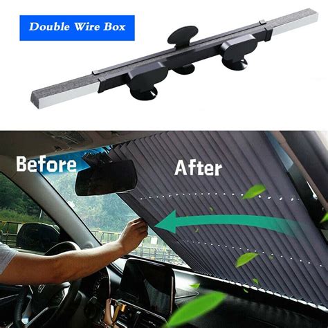 Front Car Retractable Windshield Sun Shade Visor SUV Window Folding ...