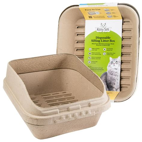 Kitty Sift-Disposable, Eco-Friendly Sifting Cat Litter Box-Jumbo Size ...