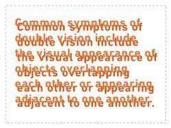 Double Vision: Stockdale Optometry: Optometry