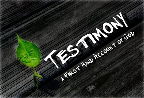 What Is Your Testimony of Jesus? - emeryhorvath.com