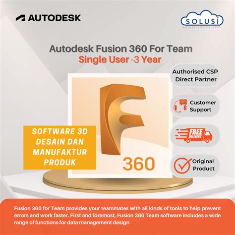 Harga Jual Lisensi Autodesk Fusion Team - Single User CLOUD Commercial ...