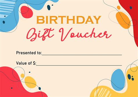 Birthday Coupon Template Kids