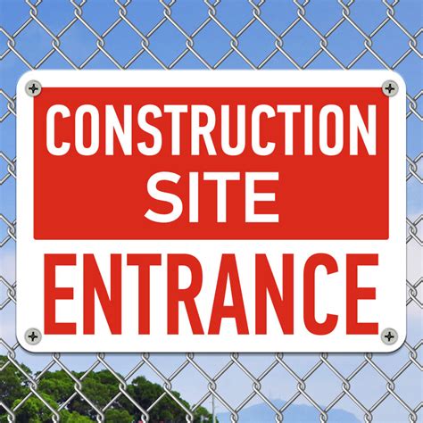 Construction Site Entrance Sign G2574 - by SafetySign.com